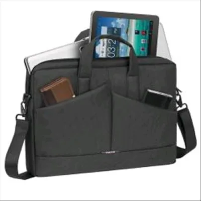 Prodotti Compatibili Riva Case Borsa a Tracolla per Notebook 15.6" in Poliestere Colore Grigio