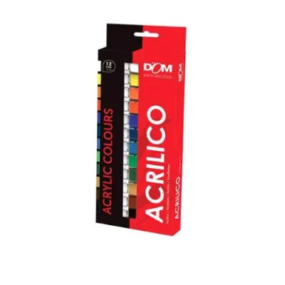 CWR Colori Acrilici in Tubetti da 12 ml Colori Assortiti Conf 18 Pz.