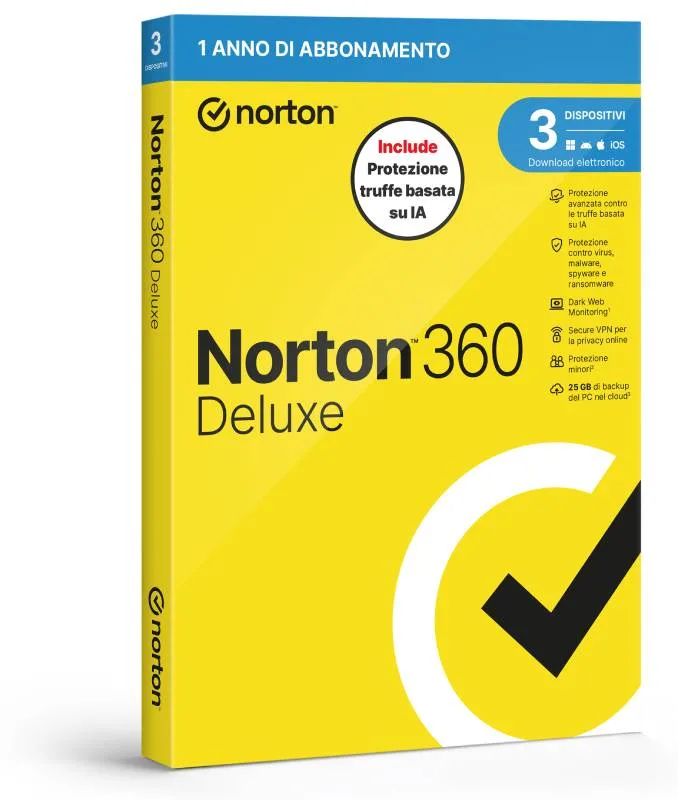 ANTIVIRUS NORTON DELUXE 26 3D1Y NORTON 360 DELUXE 3D1Y25G BOX