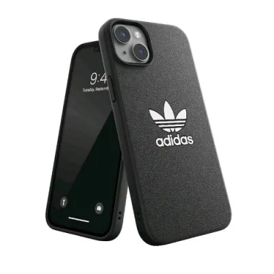 Adidas Iconic Apple iPHONE 14 Plus Cover in Tpu con il Classico Logo del Trifoglio a Contrasto Black