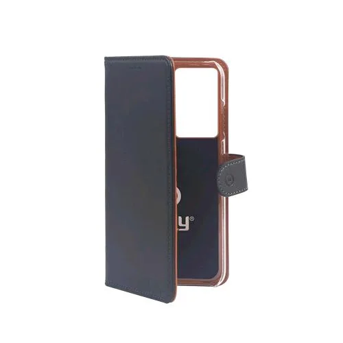 Celly Samsung Galaxy S21 Ultra 5G Custodia a Portafoglio in Similpelle Nero