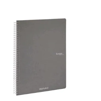 Fabriano Ecoqua Quaderno Spiralato 90 g 210X297 mm A4 70 Fogli Senza Rigatura Antracite