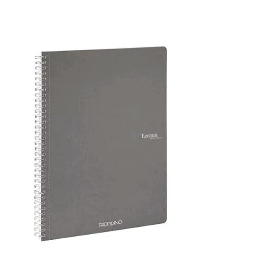 Fabriano Ecoqua Quaderno Spiralato 90 g 210X297 mm A4 70 Fogli Senza Rigatura Antracite
