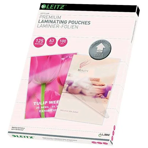 Leitz Udt Pouches Lucido A3 125 MY Col. Trasparente Conf 100 Pz.