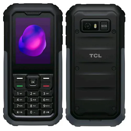 TCL 3189D Rugged 4G Dual SIM 2.4" Protezione Infiltrazione Liquidi e Polvere IP68 Tasto Sos 4G LTE Italia Black/Grey