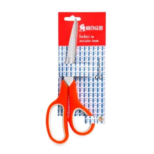 Iternet Artiglio Forbice Professionale a Punta Manico Gommato 21.5 cm Colore Rosso