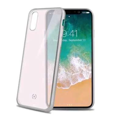Celly Apple iPHONE x Cover in Morbido Tpu Trasparente con Bordi Trasparenti