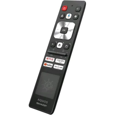 Sharp Sunremo Telecomando Solare Universale per Smart TV Compatibile con Sharp Google TV Nero