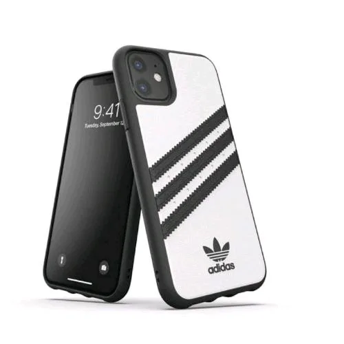 Adidas Samba Apple iPHONE 12 Mini Custodia in Tpu e Poliuretano Similpellle Nero/Bianco