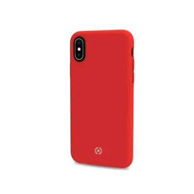 Celly Apple iPHONE x Cover in Silicone Soft-Touch Colore Rosso