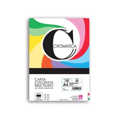 CWR Cromtica Risma Mix Forti Risma da 100 Fogli 80 g 210X297 mm A4 Colori Assortiti