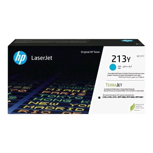HP 213Y Toner Ciano Altissima Capacita' per Color Laserjet Enterprise 5700DN, 6700DN; Designjet D5800 12.000 Pagine