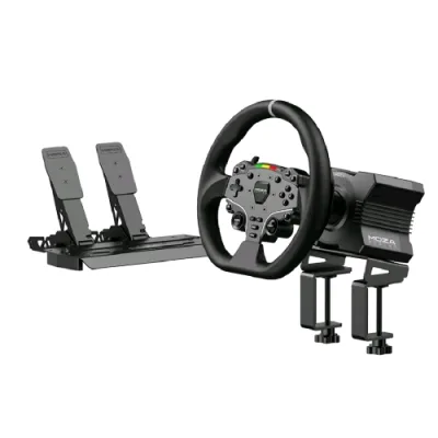 Moza Racing R5 Bundle Kit Volante + Pedaliera per PC Trasmissione Diretta da 5.5 NM di Coppia