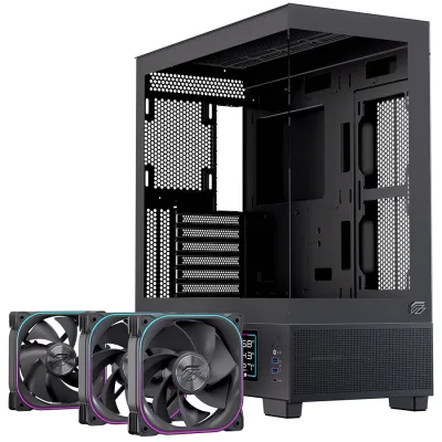 CASE ATX GAMING S501D RGB BLACK ATX RGB BK GAMING 3 X RGB FANS