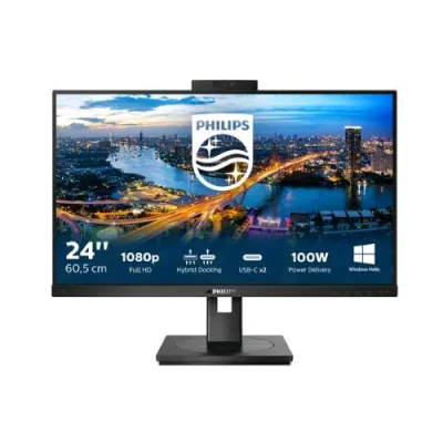 Philips 243B1JH/00 B-Line 23.8" LED IPS Full HD 16:9 75Hz 4MS Contrasto 1.000:1 Hub USB HDMI Displayport USB-C 100W Altoparlanti Incorporati Nero