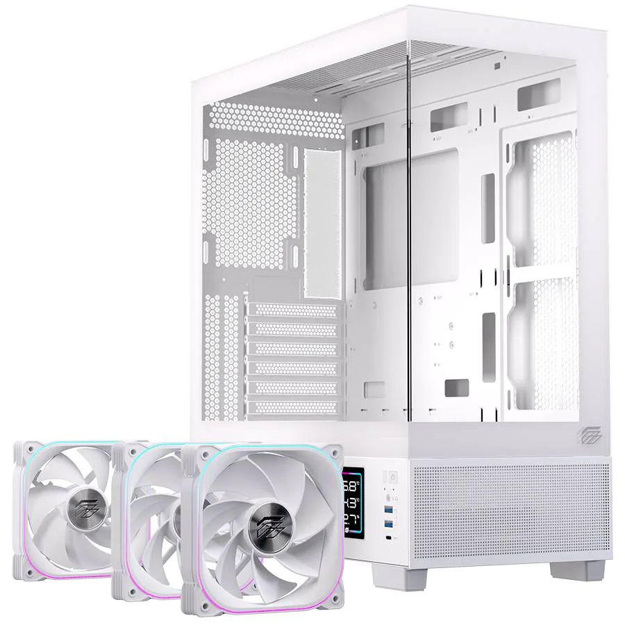 CASE ATX GAMING S501D RGB WHITE ATX RGB BK GAMING 3 X RGB FANS