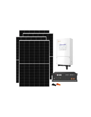 Kit fotovoltaico monofase 6370W inverter 6kW Solis batteria al litio 4.8kWh Pylontech US5000