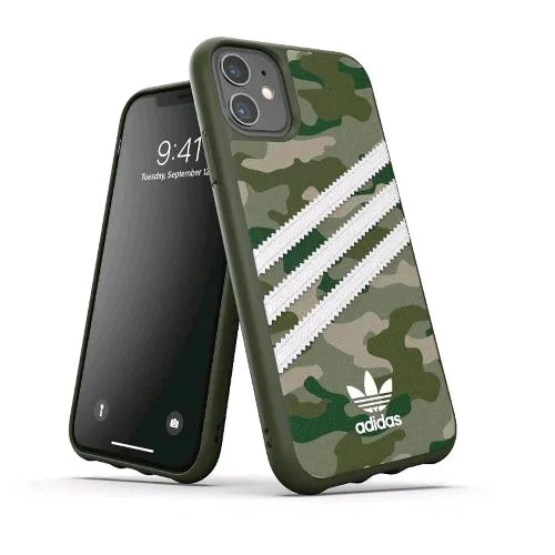 Adidas Samba Rose Apple iPHONE 11 Pro Cover in Tpu e Poliuretano Stampa Mimetica Righee Logo Bianco