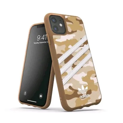 Adidas Samba Rose Apple iPHONE 11 Pro Cover in Tpu e Poliuretano Stampa Mimetica Righee Logo Bianco