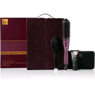 GHD Duet Blowdry Professional Spazzola Asciugacapelli 2 in 1 Hair Dryer + Brush Cherry Red Limited Edition