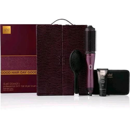 GHD Duet Blowdry Professional Spazzola Asciugacapelli 2 in 1 Hair Dryer + Brush Cherry Red Limited Edition
