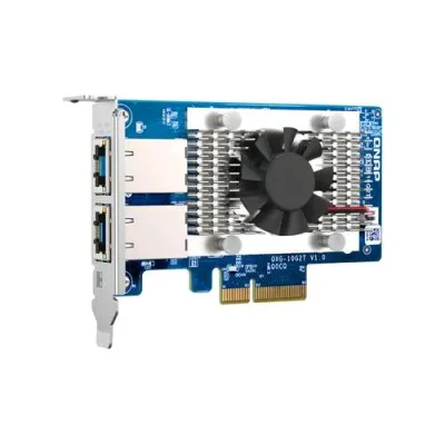 QNAP QXG-10G2T Dual-Port Baset Network Expansion Card Adattatore di Rete 100M/1G/2.5G/5G/10 Gigabit Ethernet x 2 Pcie 3.0 x4 Low Profile