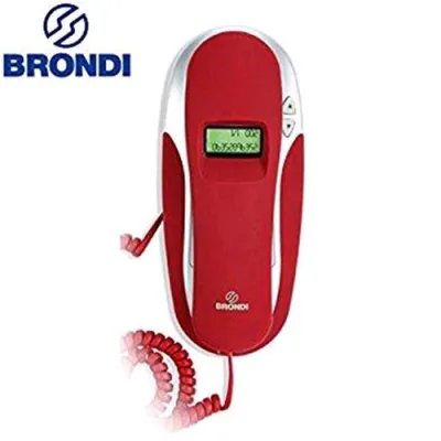 Brondi Kenoby Cid Telefono da Tavolo Identificatore di Chiamata Bianco/Rosso