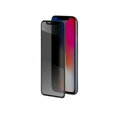 Celly Apple iPHONE x/XS Privacy 3D Proteggi Schermo in Vetro Temperato con Filtro Privacy Nero Trasparente