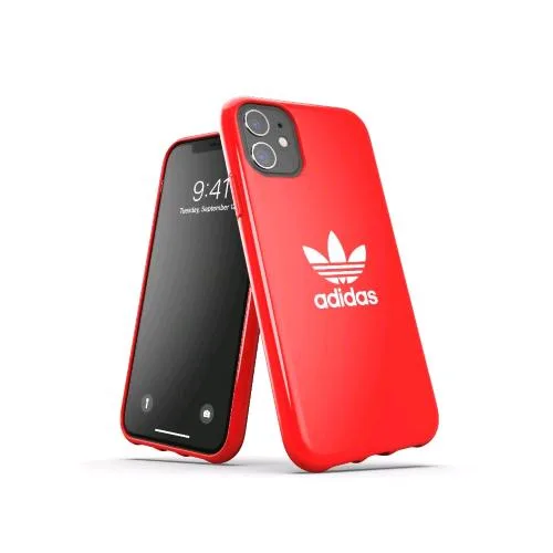 Adidas Snap Apple iPHONE 12 Pro Max Custodia in Tpu con Logo a Trifoglio Rosso Bianco