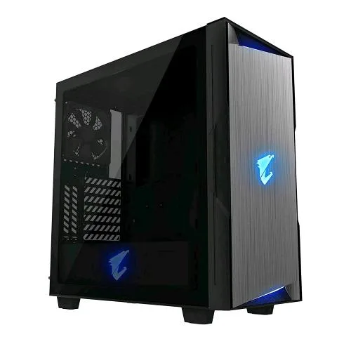 Gigabyte Aorus C300 Glass Case Middle Tower ATX Micro ATX Mini-Itx Pannello Laterale in Vetro Temperato 2XUSB3.2 1XUSB-C Black