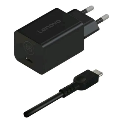 Lenovo 40AWGN65EU Caricabatterie da Rete Gan Nano 65W USB-C Cavo 1.8 m Nero