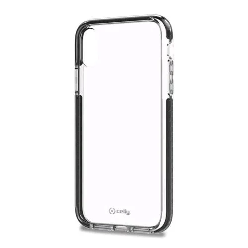 Celly Apple iPHONE XR Cover Hexagon in Tpu Colore Trasparente/Nero