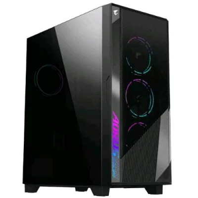 Gigabyte Aorus C500 Glass Case Mid Tower ATX in Vetro Temperato 4 Ventole Preinstallate con Hub Connettore ARGB e PWM Nero