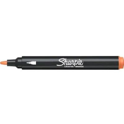 Sharpie Creative Marcatore Permanente Punta Tonda Arancio Conf 6 Pz.