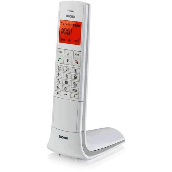 Brondi Lemure Cordless Eco DECT Design Vivavoce Colore Bianco