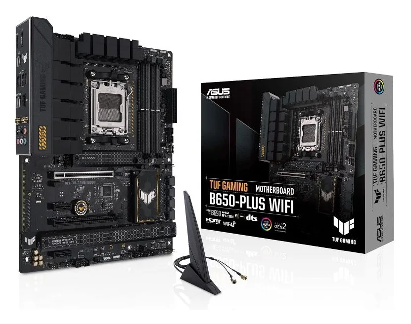 ASUS Tuf Gaming B650-Plus Wi-Fi Scheda Madre B650 ATXAM5 4XDDR5DC Displayport HDMI 1XPCIE4.0X16 4XSATA3 M.2 Wi-Fi USB3.2 Nero