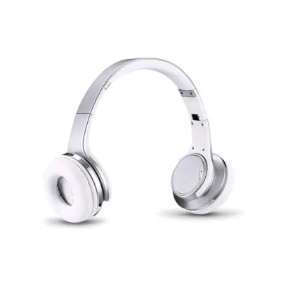 ADJ 780-00032 Cuffia Speaker con Microfono Bluetooth Micro SD/Radio FM Silver