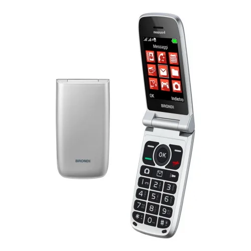 Brondi Magnum 4 Dual SIM 2.8" Clamshell Fotocamera Bluetooth Radio FM Italia Argento