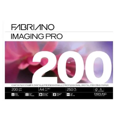 Fabriano Imaging Pro Risma da 25 Fogli di Carta Naturale 200 g 210X297 mm Bianco