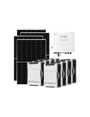Kit fotovoltaico trifase 12740W inverter 12kW batteria al litio 41.76kWh Weco EVO 5k3
