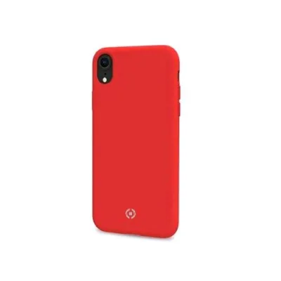 Celly Apple iPHONE XR Cover in Silicone Liquido con Finitura Soft-Touch Rosso