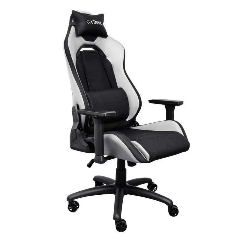 Trust GXT714 Ruya Gaming Chair Sedia Gaming Altezza ed Inclinazione Schienale Regolabili con Funzione di Blocco Braccioli 3D Nero/Bianco