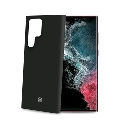 Celly Samsung Galaxy S23 Ultra 5G Cover in Tpu Soft-Touch Black