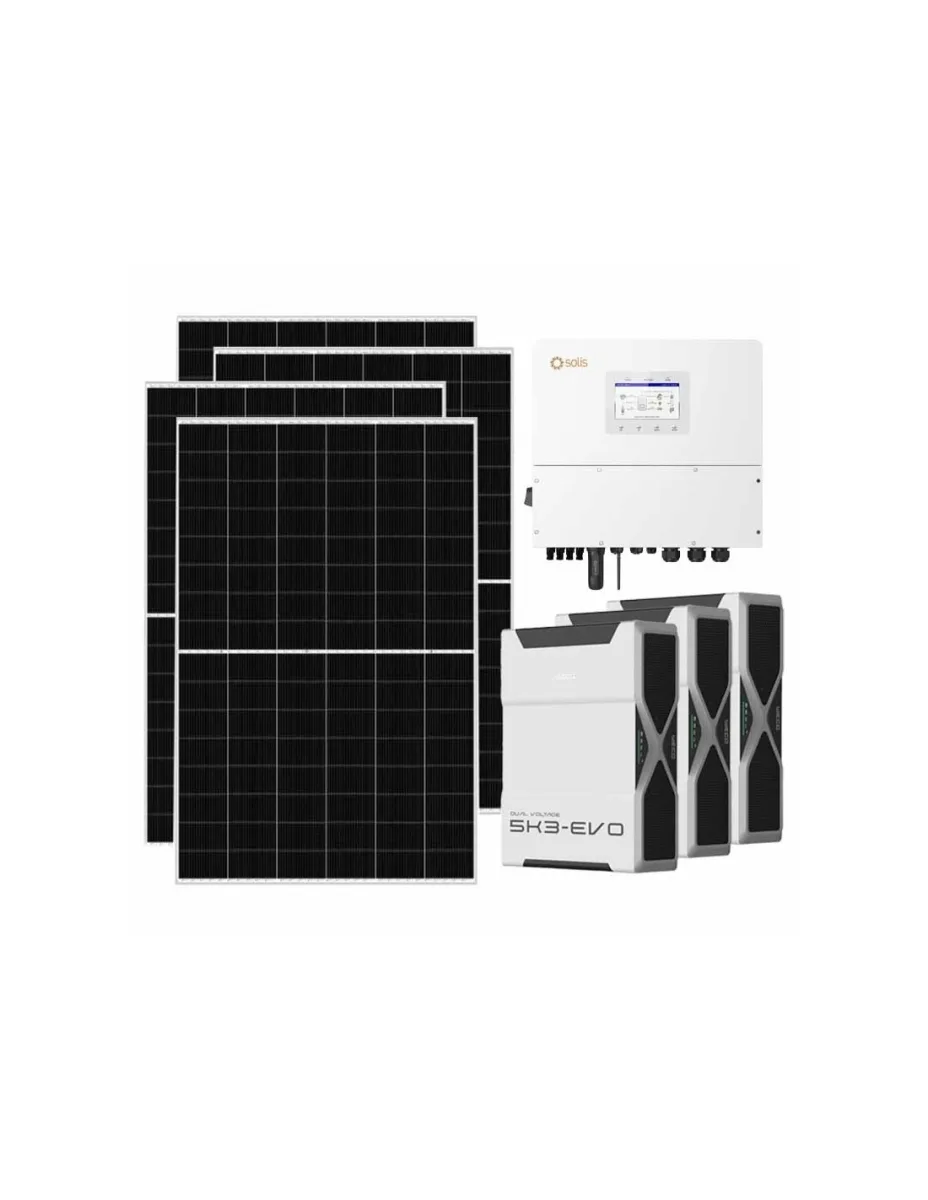 Kit fotovoltaico trifase 15470W inverter 15kW batteria al litio 15.66kWh Weco EVO 5k3