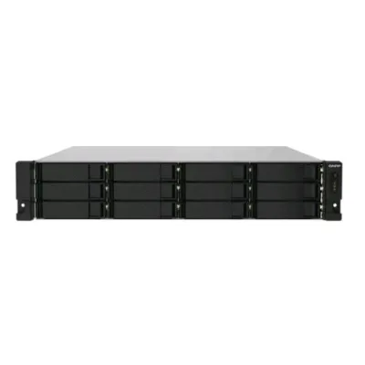 QNAP TS-1232PXU-RP-4G NAS Chassis Rack 2U Annapurna Labs AL324 1.7GHz RAM 4GB-12 Bay HDD/SSD 2.5"/3.5"-2XSFP+ 2XRJ-45-S.o. Qnap Turbo System Black