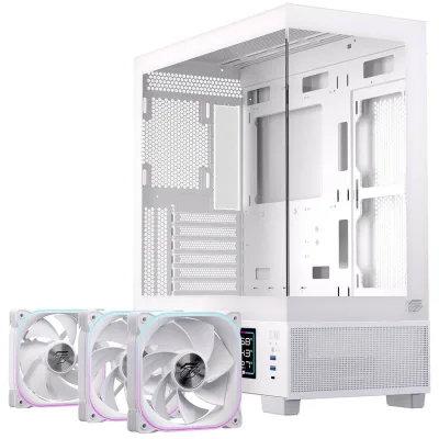CASE MATX GAMING S501D RGB WHITE MATX RGB WH GAMING 3 X RGB FANS
