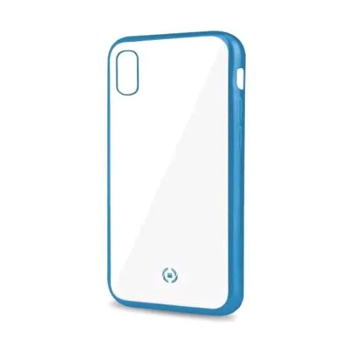Celly Apple iPHONE XR Cover in Tpu con Bordi Effetto Opaco Trasparente Azzurro