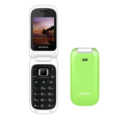 Majestic TLF Lucky 48 Flip Umts 2.4" Telefono Umts Display a Colori Fotocamera Tasto Sos Radio Italia Green