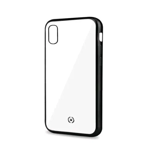 Celly Apple iPHONE XR Cover in Tpu con Bordi Effetto Opaco Trasparente Nero