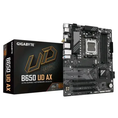 Gigabyte B650 UD AX SCHEDA MADRE - Supporta CPU AMD Ryzen Serie 9000, VRM a 6+2+2 fasi, fino a 7600MHz DDR5 (OC), 1x PCIe 5.0 + 2x PCIe 4.0 M.2, LAN GbE, Wi-Fi 6, USB 3.2 Gen 2